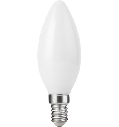 E14 2,9W dimbar LED-kronljuslampa - C35, filament, opalglas, 2700K