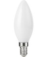 E14 2,9W dimbar LED-kronljuslampa - C35, filament, opalglas, 2700K