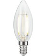 E14 2,5W dimbar LED-kronljuslampa - C35, filament, klart glas, 2700K