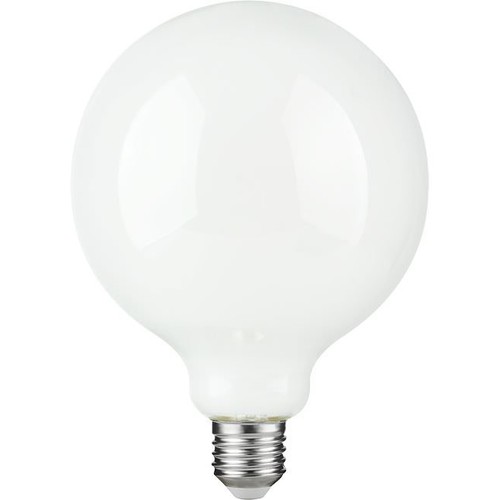 E27 4,7W dimbar LED-globelampa - G125, opalglas, 2500K, filament