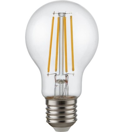 E27 4,7W dimbar LED-lampa - A60, filament, klart glas, 2700K