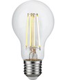 E27 4,9W dimbar LED-lampa - A60, filament, klart glas, 600lm, 2700K