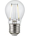 E27 2,5W dimbar LED-kronlampa - G45, filament, klart glas, 2500K