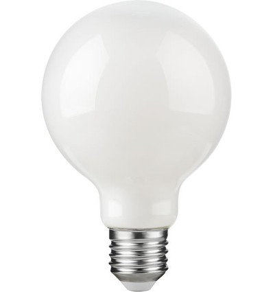 E27 4,7W dimbar LED-glob - G80, opalt glas, 2500K, filament