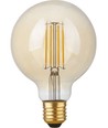 E27 4,7W dimbar LED-globelampa - G95, filament, 2200K, guldglas