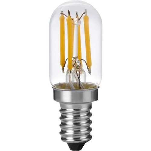 E12 2,5W dimbar LED-lampa - 6cm, filament, klart glas, 2500K