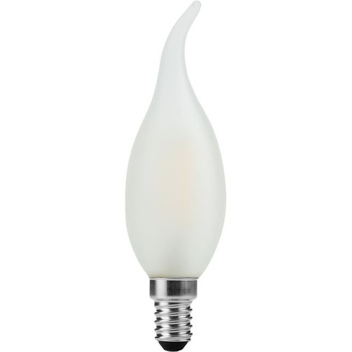 E14 2W dimbar LED-kronljuslampa med topp - C35, 140lm, matt glas, filament