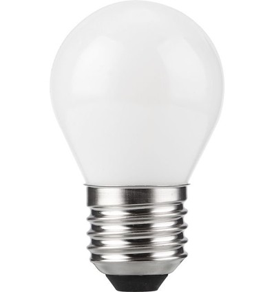 E27 4W dimbar LED-kronlampa - G45, filament, opalglas, 2500K
