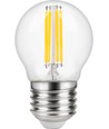 E27 4W dimbar LED-klotlampa - G45, filament, 2200K, klart glas
