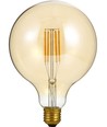 E27 7W dimbar LED globelampa - G125, filament, 2200K, guldglas, 570lm