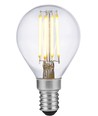 E14 4W dimbar LED-kronlampa - G45, filament, 2500K, klart glas