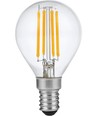 E14 4W dimbar LED-kronlampa - G45, filament, 2200K, klart glas