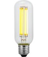 E27 6,5W dimbar LED filament rörlampa - 13cm, 2500K, klart glas, 600lm