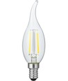 E14 1,5W dimbar LED-kronlampa med spets - C35, 140lm, 2200K, klart glas, filament