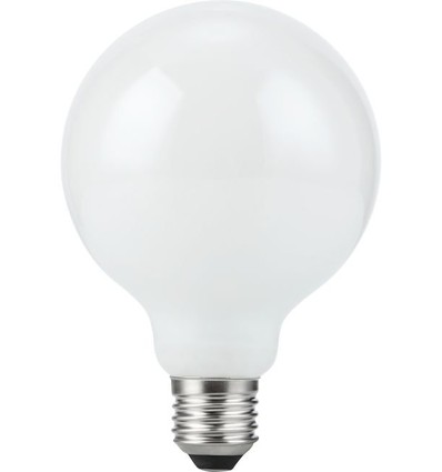 E27 5,5W dimbar LED-globelampa - G95, opalt glas, 2500K, filament