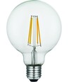 E27 8W dimbar LED-globelampa - G95, filament, 2500K, klart glas, 740lm