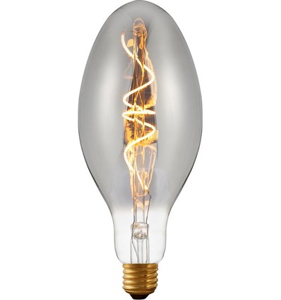 E27 4W dimbar LED-filamentlampa - Ellipse C100, Smoke, 2200K, 100lm