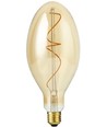 E27 4W dimbar LED-lampa - Big Flex Ellipse, 200lm, 2000K, guldglas, filament