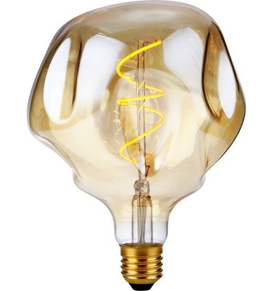 E27 4W XL Flex Mystery LED-lampa - G125, dimbar, 2000K, guldglas, filament