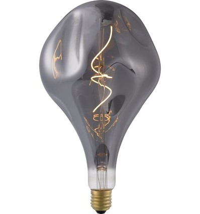 E27 4W XXL Flex Mystery LED-lampa - A165, 100lm, 2200K, dimbar, rökfärgat glas