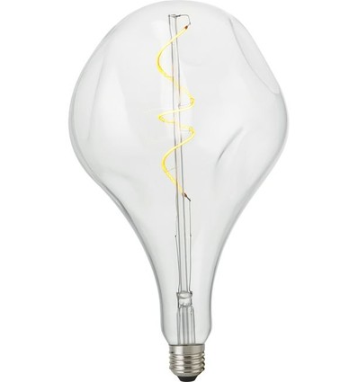 E27 4W XXL Mystery dimbar LED-lampa - A165, 250lm, 2500K, klart glas, filament flex