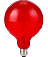 E27 4W dimbar LED-filamentlampa - G125, Flex Globe, Röd, 60lm