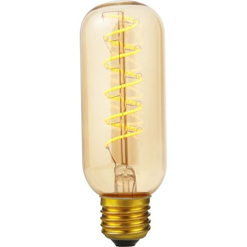 E27 4W dimbar LED-lampa - Flex AX Tube, 13cm, 2000K, guldglas, filament