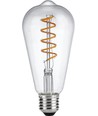 E27 4W dimbar LED Rustika-lampa - ST64, Flex Filament, 2200K, klart glas