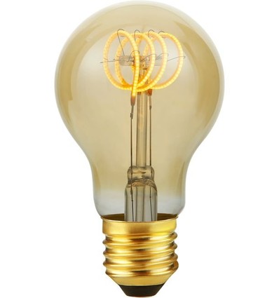 E27 4W dimbar LED filamentlampa - A60, Flex, Guld, 2000K, 210lm