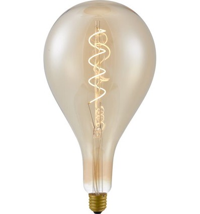 E27 4W XXL Filament LED-lampa - A157, 2000K, guldglas, dimbar