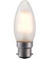 BA22d 4W LED-kronljuslampa - C35, 380lm, dimbar, matt glas, 2500K