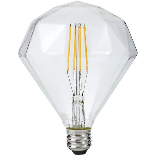 E27 5W dimbar LED-filamentlampa - Diamond, 2500K, klar, 450lm