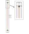 S14d 2,8W dimbar LED-lampa - T30, 2200K, filament, klart glas, 150lm