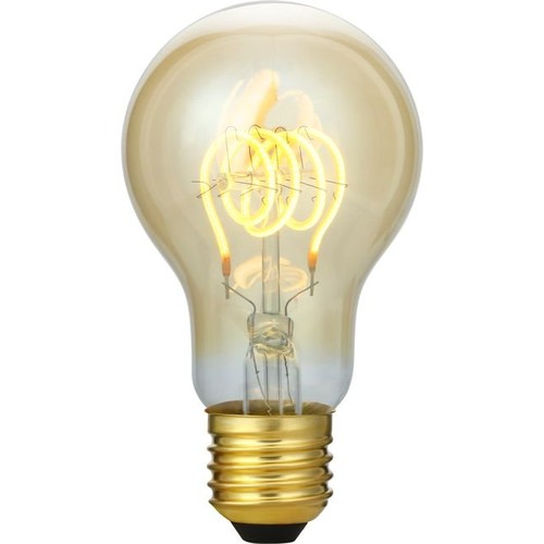 E27 5W 3-stegs dimbar LED-lampa - A60, 2200K, Guld, Flex Filament, 460lm