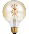 E27 5W 3-stegs dimbar LED-lampa - G95, Guld, Filament Flex, 2200K, 460lm