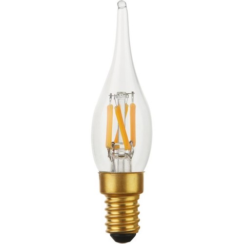 E14 1,8W dimbar LED-kronlampa - C23, Mini Tip Candle, 2000K, klart glas