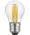 E27 4W filament klotlampa, 24V - G45, 310lm, 2500K, klart glas, AC/DC