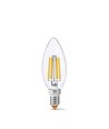 E14 6W filament kronljuslampa - C37, neutralvit