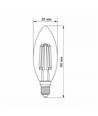 E14 6W filament kronljuslampa - C37, neutralvit