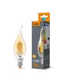 E14 6W LED-kronljus filament - C37, bronsglas, extra extra varmvit