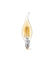 E14 6W LED-kronljus filament - C37, bronsglas, extra extra varmvit