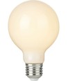 E27 4,7W dimbar LED-globelampa - G95, opalt glas, filament, 2500K