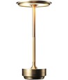 Laddningsbar LED-bordslampa med trådlös laddning - Guld, touch-dimbar, CCT, IP54