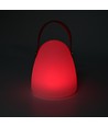 Laddningsbar RGB LED-bordslampa Ø12,8cm - Vit, inkl. fjärrkontroll, IP54 utomhus