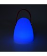 Laddningsbar RGB LED-bordslampa Ø12,8cm - Vit, inkl. fjärrkontroll, IP54 utomhus