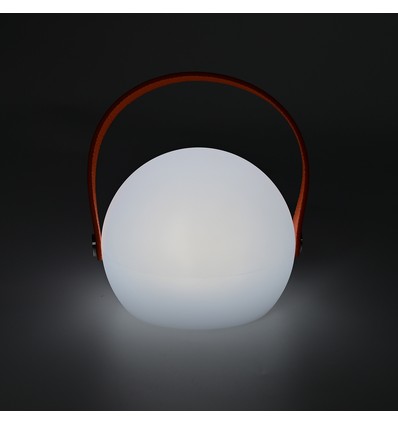 Laddningsbar RGB LED-bordslampa Ø13cm - Vit, inkl. fjärrkontroll, IP54 utomhus