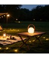 Laddningsbar RGB LED-bordslampa Ø13cm - Vit, inkl. fjärrkontroll, IP54 utomhus