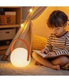 Laddningsbar RGB LED-bordslampa Ø13cm - Vit, inkl. fjärrkontroll, IP54 utomhus