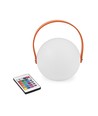 Laddningsbar RGB LED-bordslampa Ø13cm - Vit, inkl. fjärrkontroll, IP54 utomhus