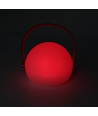 Laddningsbar RGB LED-bordslampa Ø13cm - Vit, inkl. fjärrkontroll, IP54 utomhus
